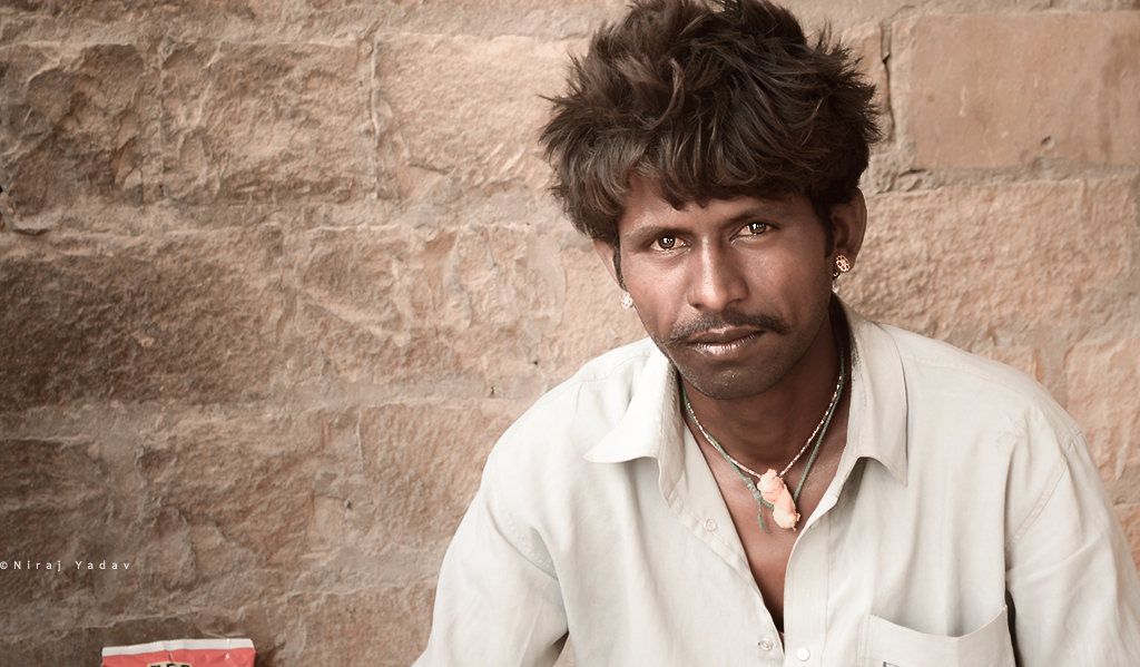 Jaisalmer Rajasthani man portrait image